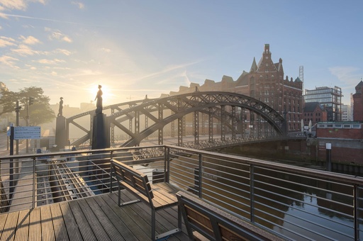 Speicherstadt bei Nebel